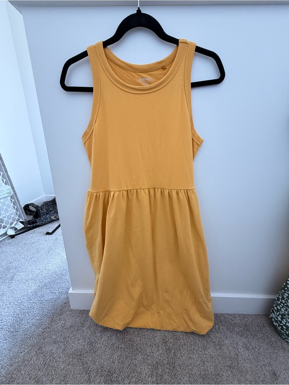 Buffalo David Bitton ' Mustard Yellow Sleeveless Cotton Dress